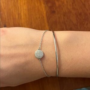 Swarovski Silver Bangle Bracelet - Excellent Condition